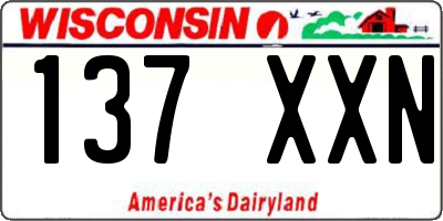 WI license plate 137XXN