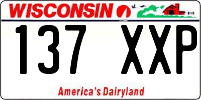 WI license plate 137XXP