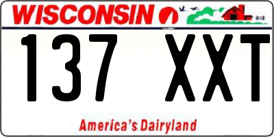 WI license plate 137XXT