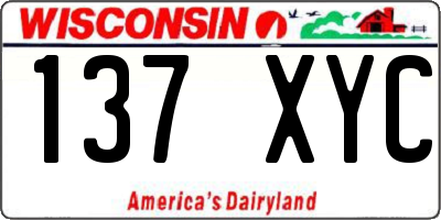 WI license plate 137XYC
