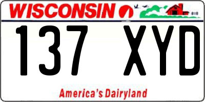 WI license plate 137XYD