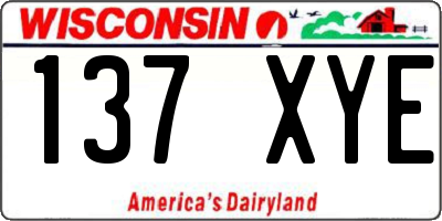 WI license plate 137XYE
