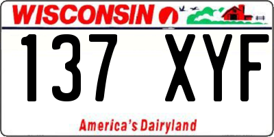 WI license plate 137XYF