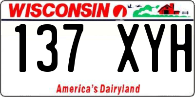 WI license plate 137XYH