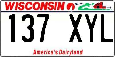WI license plate 137XYL