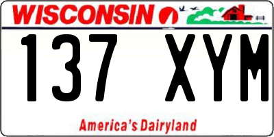 WI license plate 137XYM