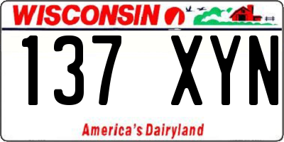 WI license plate 137XYN