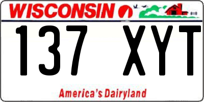 WI license plate 137XYT