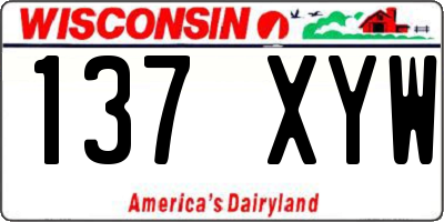 WI license plate 137XYW
