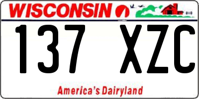 WI license plate 137XZC