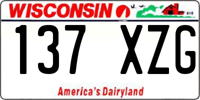 WI license plate 137XZG