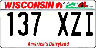 WI license plate 137XZI