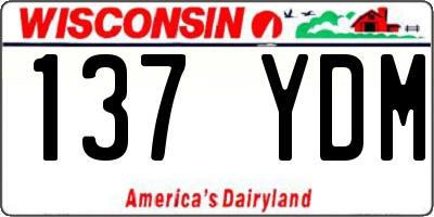 WI license plate 137YDM