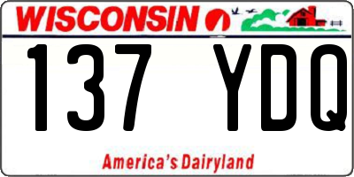 WI license plate 137YDQ