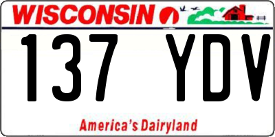 WI license plate 137YDV