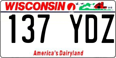 WI license plate 137YDZ