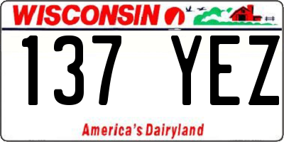 WI license plate 137YEZ
