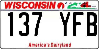WI license plate 137YFB