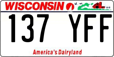 WI license plate 137YFF