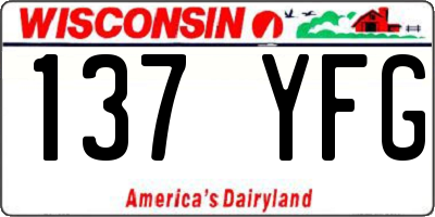 WI license plate 137YFG