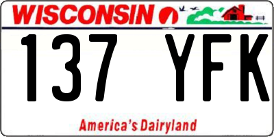 WI license plate 137YFK