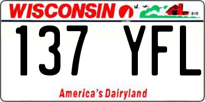 WI license plate 137YFL