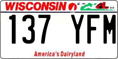 WI license plate 137YFM