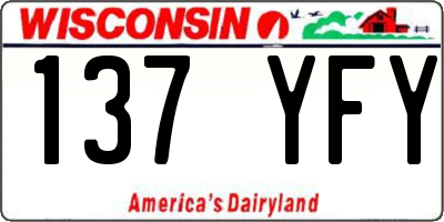WI license plate 137YFY