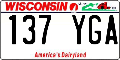 WI license plate 137YGA