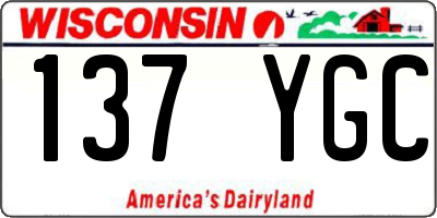 WI license plate 137YGC