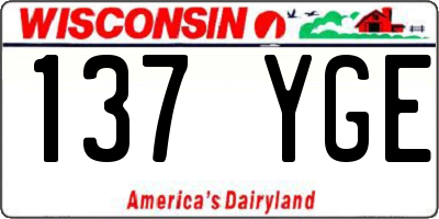 WI license plate 137YGE