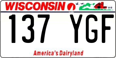 WI license plate 137YGF