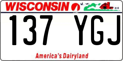 WI license plate 137YGJ