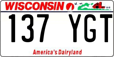 WI license plate 137YGT