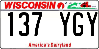 WI license plate 137YGY