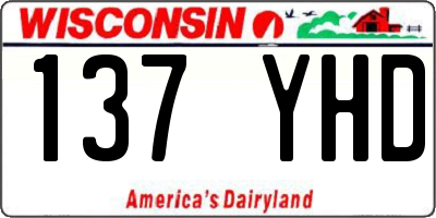 WI license plate 137YHD