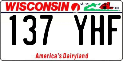 WI license plate 137YHF