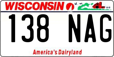 WI license plate 138NAG