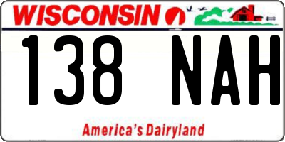 WI license plate 138NAH