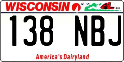 WI license plate 138NBJ