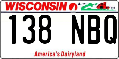 WI license plate 138NBQ