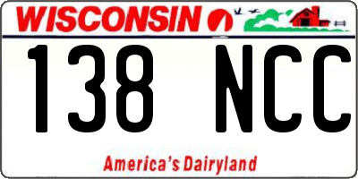 WI license plate 138NCC