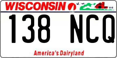 WI license plate 138NCQ