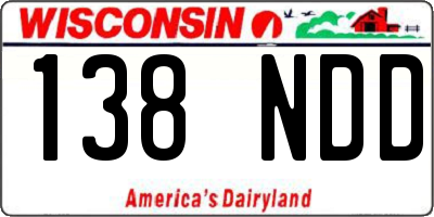WI license plate 138NDD