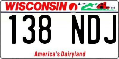 WI license plate 138NDJ