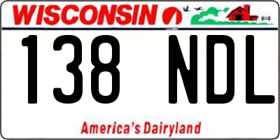 WI license plate 138NDL