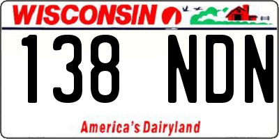WI license plate 138NDN