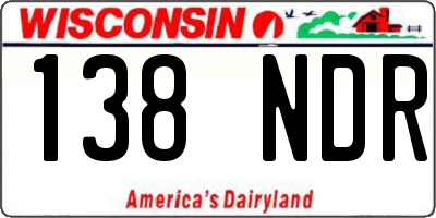 WI license plate 138NDR