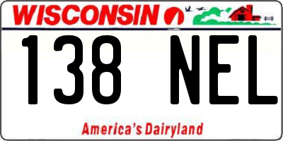 WI license plate 138NEL