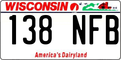 WI license plate 138NFB